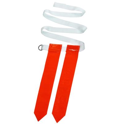 Sosoport 2pcs Rugby Waist Belt with Red Flags for Flag Football Training Double-stitched Design for Practices and Scrimmages White Belt