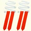 Sosoport 2pcs Rugby Waist Belt with Red Flags for Flag Football Training Double-stitched Design for Practices and Scrimmages White Belt view 4