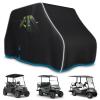 Zenicham 2/4 Passenger Golf Cart Cover - Waterproof, Heavy Duty 600D with Reflective Strips - Universal Fit for EZGO, Yamaha, Club Car view 1