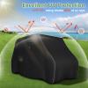 Zenicham 2/4 Passenger Golf Cart Cover - Waterproof, Heavy Duty 600D with Reflective Strips - Universal Fit for EZGO, Yamaha, Club Car view 2
