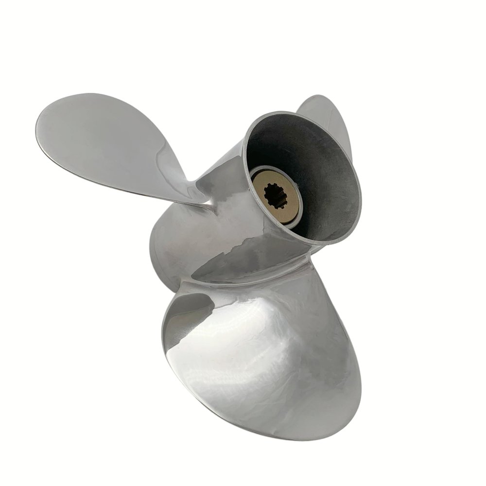 BARDOVEN Propeller 8-20HP 9-1/4X10 Stainless Steel 10 Tooth SS Prop for Suzuki Outboard, Highly polished surface, SILVER