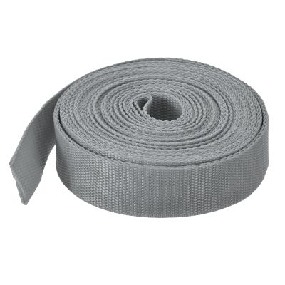 MECCANIXITY Lightweight Polypropylene Webbing Strap 1.5" 10 Yard Backpack Strapping Band Grey for Outdoor Luggage Cargo Straps