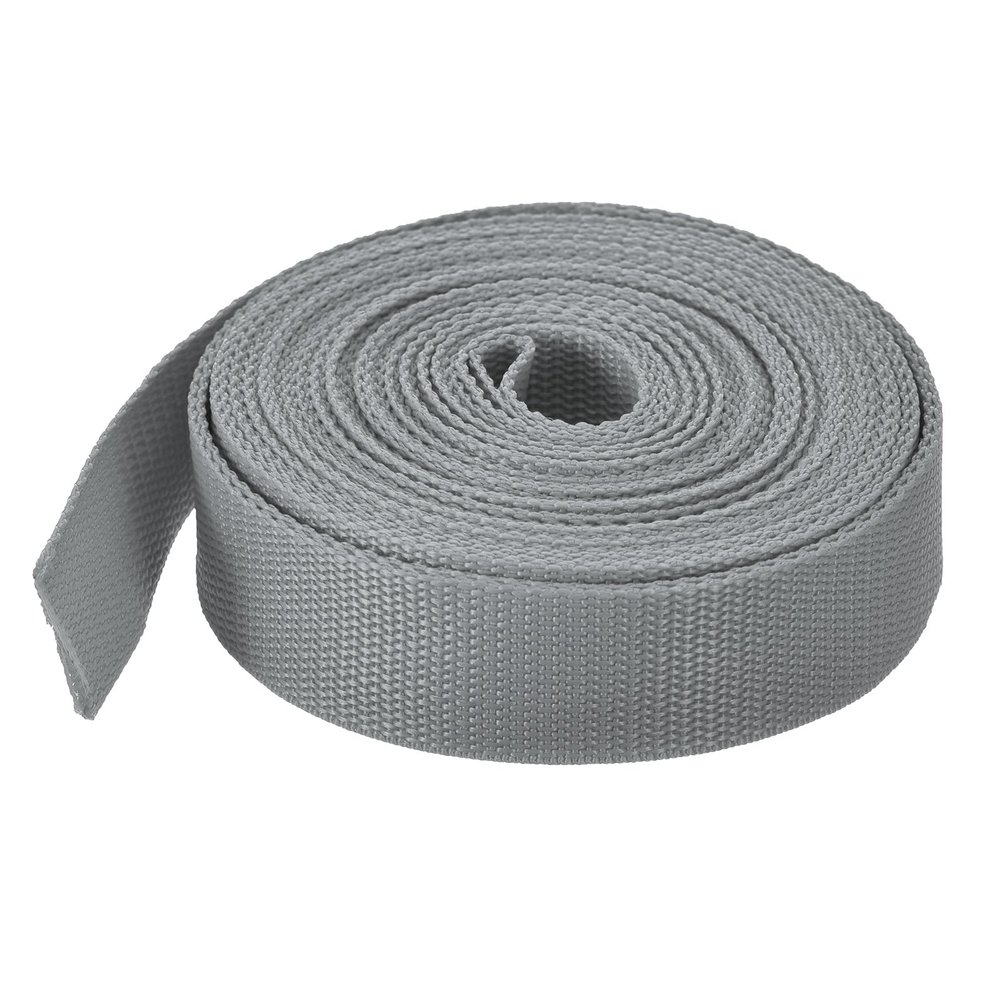 MECCANIXITY Lightweight Polypropylene Webbing Strap 1.5" 10 Yard Backpack Strapping Band Grey for Outdoor Luggage Cargo Straps