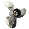BARDOVEN Propeller 35-65HP 11-1/4X14 Stainless Steel Propeller 13 Tooth SS Prop for Suzuki Outboard, Highly polished surface, SILVER view 1