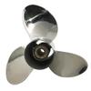 BARDOVEN Propeller 35-65HP 11-1/4X14 Stainless Steel Propeller 13 Tooth SS Prop for Suzuki Outboard, Highly polished surface, SILVER view 2