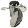 BARDOVEN Propeller 35-65HP 11-1/4X14 Stainless Steel Propeller 13 Tooth SS Prop for Suzuki Outboard, Highly polished surface, SILVER view 3