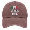 Hiking Hats for Men Mexican Truck Drive Hat for Men Caps Light Weight Its in My DNAS Sun Visor Hat Wine Red view 1