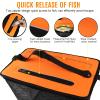 Dovesun Floating Fishing Basket, Collapsible Fish Basket Portable Fishing Net Quick-Drying Rubber Coated Fishing Bait Storage Cage 10 Gallons view 3