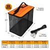 Dovesun Floating Fishing Basket, Collapsible Fish Basket Portable Fishing Net Quick-Drying Rubber Coated Fishing Bait Storage Cage 10 Gallons view 4