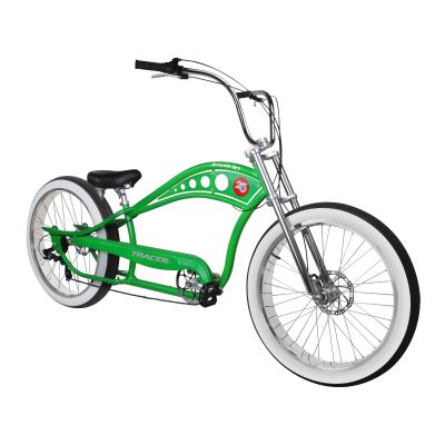 Tracer Fat Tire Beach Cruiser Bike, 26 Inch Stretch Chopper Bicycle for Adult,7-Speed Men Cruiser Bike with Oversized Hi-Ten Stretch Steel Frame,Front Wheel 26 * 3.0,Rear Wheel 26 * 4.0GEN