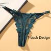 abandi Lace G-String Thongs for Women Adjustable One Size Low Rise Underwear No Show T-back Thong Panties,Daisy Red view 3