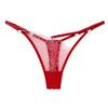 abandi Lace G-String Thongs for Women Adjustable Sexy Low Rise Underwear No Show T-back Thong Panties One Size, Rose Red