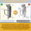 4 PCS 8" Boat Trailer Bunk Brackets, Galvanized Swivel Top, Heavy Duty, for 1.5" x 3", 2" x 3", 3" x 3" Boat Trailer Crossmember view 3