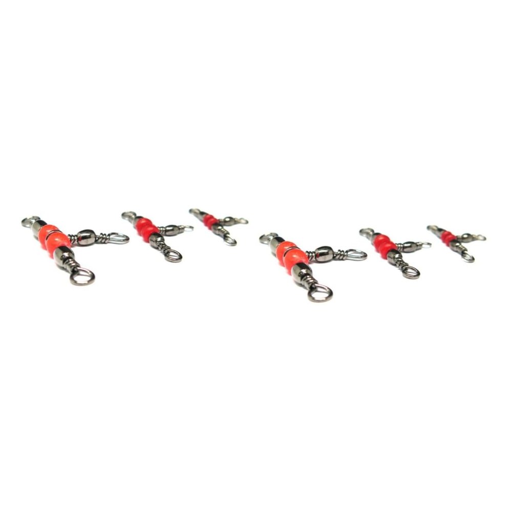 Sosoport 2sets 3-Way Swivel for Fishing Size 12x14 Hardened Metal Smooth Turn Essential Tackle Part 50pcs*2