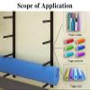 VimrOd Yoga Mat Storage Wall Mount Yoga Mat Holder for Home Decor, Foam Roller Gym Equipment Organizer, Exercise Mats Storage Rack Large Capacity Display Shelf view 3