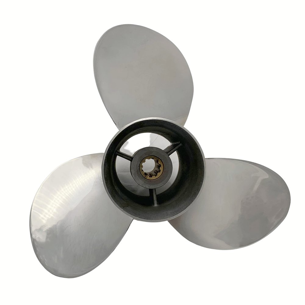 BARDOVEN Propeller 25-30HP 10-1/4X11 Stainless Steel 10 Tooth SS Prop for Suzuki Outboard