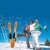 COYEUX Snowboard and Poles, Wooden Skis for Adults and Children, with Snow Poles, for Skiing, Ice Skating view 2