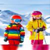 SATINIOR 2 Pairs Kids Waterproof Winter Snow Gloves Ski Gloves for Boy Girl Outdoor Warm Thickening Snowboard(Light Purple, Cyan,6-10 Years,Classic) view 4