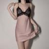 Pink Sling Halterneck Sexy Lace Strapless Slim Mini Dress Women's Backless Club Dress view 4