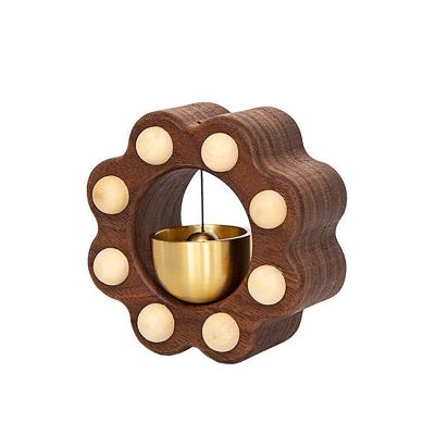 TEMKIN Magnet Shopkeepers Bell, Cat Paw Shopkeepers Bell for Door Opening,Door Chime, Wood Refrigerator Magnets (Color : Style 4)