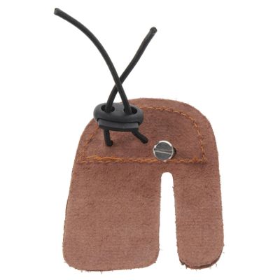 Yardwe 2pcs Double-Layer Cowhide Finger Tab for Archery Protective Gear for Beginners and Experienced Archers Comfortable Fit for Practicing and Hunting