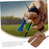 Yardwe 2pcs Double-Layer Cowhide Finger Tab for Archery Protective Gear for Beginners and Experienced Archers Comfortable Fit for Practicing and Hunting view 2