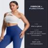 Aoxjox High Waisted Workout Leggings for Women Tummy Control Buttery Soft Yoga Metamorph Deep V Pants 26" (Bellwether Blue, 3X-Large) view 4