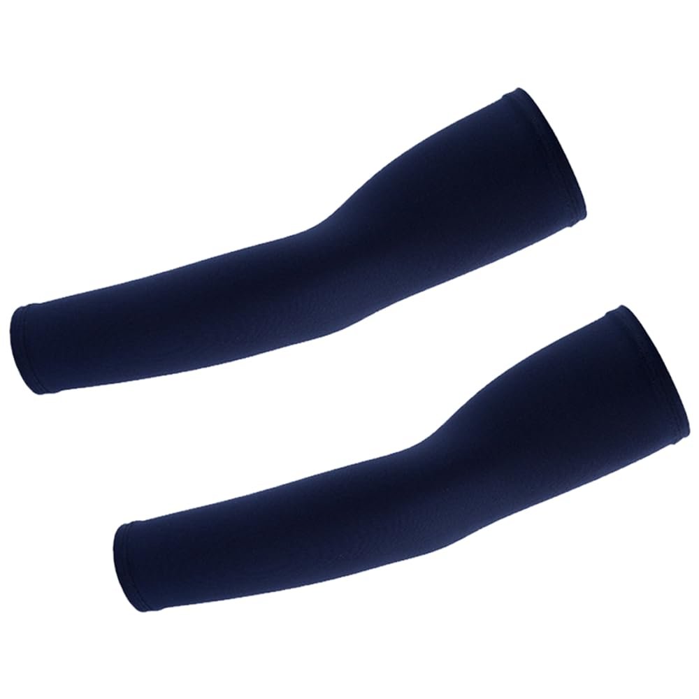 Atneato UV Protection Cooling Arm Sleeves - Arm Warmers Sun Protective Tattoo Sleeves for Men Women (Dark Blue)