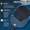 PRO Pickleball Paddle Set of 2 - T700 Graphite Carbon Fiber Surface & STR-Core Polymer - USAPA Approved Rackets with Strong Grip for Ultimate Spin & Control - Includes Indoor/Outdoor Balls & Carry Bag view 2