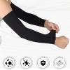 Atneato UV Protection Cooling Arm Sleeves - Arm Warmers Sun Protective Tattoo Sleeves for Men Women (Yellow) view 2