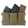 YAKEDA Tactical Placard Triple Magazine Pouch with Quick Release Mag Pouch Insert, UTX Buckles Combined with Chest Mini Rig and Vest (Khaki) view 1