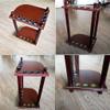 Pool Cue Rack,Red Wooden Billiard Stick Stand Rack,Hold Up to 7 Snooker Cues Fishing Rods view 2