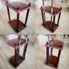 Pool Cue Rack,Red Wooden Billiard Stick Stand Rack,Hold Up to 7 Snooker Cues Fishing Rods view 3