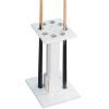 Free Standing White Pool Cue Racks & Holders,Wooden Square Floor Pool Cue Organizers/Shelf,Hold 8 Cues,Billiard Stick Cue Rack view 1