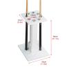 Free Standing White Pool Cue Racks & Holders,Wooden Square Floor Pool Cue Organizers/Shelf,Hold 8 Cues,Billiard Stick Cue Rack view 2