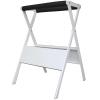 GIUSON Vertical Metal Tennis Racket Holder, Garage/Fitness Gym/School Badminton Racquet Shelf - Hold 18 Adult Rackets, with Anti-Scratch Silicone Tube, White Black Red Iron Frame (Color : White) view 1