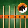 Pool Cue Racks,Rack 2 Piece Billiard Cue,Wall Mounted 6 Pool Stick Holder with 6 Cue Clips,Wooden Billiard Pool Cue Accessories view 2