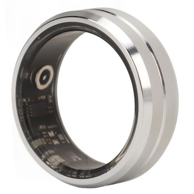 Smart Ring Health, Health Ring to Monitor Fitness Sleep Heart Rate, Step Counting, Remotely Take Photo, IP68 Smart Health Ring for Men Women, Silver (9)