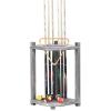 Grey Pool Cue Rack Free Standing,Corner 10 Cue Pool Stick Holder Organizer,Floor Pool Cue Storage Stand for Billiard Room view 1