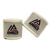 Amber Fight Gear Semi Elastic Professional 180-Inch Hand Wraps with Hook and Loop Closure for Boxing Kickboxing Muay Thai MMA for Men and Women, White, Sold as a Pair view 3