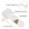 Amber Fight Gear Semi Elastic Professional 180-Inch Hand Wraps with Hook and Loop Closure for Boxing Kickboxing Muay Thai MMA for Men and Women, White, Sold as a Pair view 4