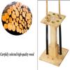 Pool Cue Rack Pool Cue Holder Pool Cue Stand Pool Cue Rack Billiard Cue Racks Solid Wood Square Billiard Stick Stand Holds 8 Cues Used in Gyms Pool Stick Holder Billiard Cue Rack, 30*30*55cm view 3