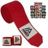 Amber Fight Gear Semi Elastic Professional 180-Inch Hand Wraps with Hook and Loop Closure for Boxing Kickboxing Muay Thai MMA for Men and Women, Red, Sold as a Pair view 1