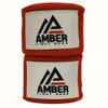 Amber Fight Gear Semi Elastic Professional 180-Inch Hand Wraps with Hook and Loop Closure for Boxing Kickboxing Muay Thai MMA for Men and Women, Red, Sold as a Pair view 2
