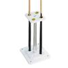 Pool Cue Rack Pool Cue Holder Pool Cue Stand Billiard Pool Cue Stick Holder,Billiard Cue Racks,Metal Eyelet,Holds Up to 4 Cues Pool Stick Holder Billiard Cue Rack, 12*12*22 in, Bianco view 1