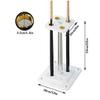 Pool Cue Rack Pool Cue Holder Pool Cue Stand Billiard Pool Cue Stick Holder,Billiard Cue Racks,Metal Eyelet,Holds Up to 4 Cues Pool Stick Holder Billiard Cue Rack, 12*12*22 in, Bianco view 2