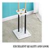 Pool Cue Rack Pool Cue Holder Pool Cue Stand Billiard Pool Cue Stick Holder,Billiard Cue Racks,Metal Eyelet,Holds Up to 4 Cues Pool Stick Holder Billiard Cue Rack, 12*12*22 in, Bianco view 3