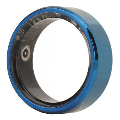 Smart Ring Health, Health Ring to Monitor Fitness Pedometer Sleep Data, Remotely Take Photo, IP68 Smart Health Ring for Men Women, Blue (9)