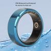 Smart Ring Health, Health Ring to Monitor Fitness Pedometer Sleep Data, Remotely Take Photo, IP68 Smart Health Ring for Men Women, Blue (9) view 2