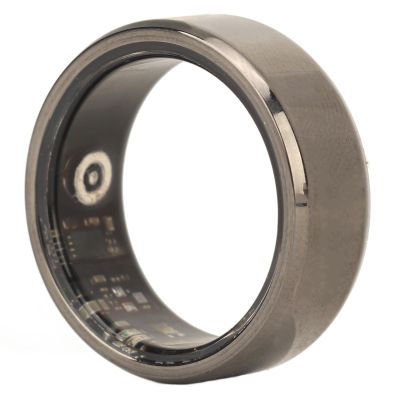 ASHATA Smart Ring Health Tracker, Fitness Ring to Monitor Fitness Pedometer Sleep Data, Remotely Take Photo, IP68 Smart Ring for Men Women, with Charing Case, Black (10)
